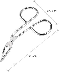 Pinzas para Cejas de Alta Calidad, Tijeras de Acero Inoxidable con Punta Inclinada, Pinzas para Cejas, Tijeras para Pestañas - Product Image 4