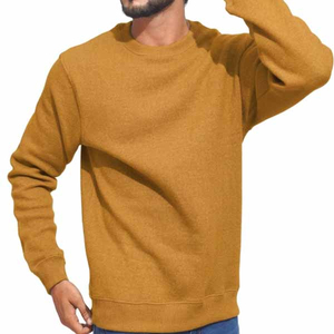 Luxury Customized Heavyweight Men's Polyester/Cotton Crew Neck Sweatshirt Regular Length Autumn Blank Plain - Product Image 2