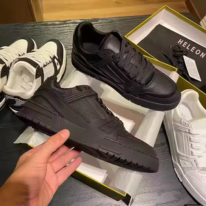 Chaussures de luxe de haute qualité 2026 pour hommes et femmes, en cuir véritable, à lacets, baskets décontractées, logo original, marque célèbre - Product Image 4