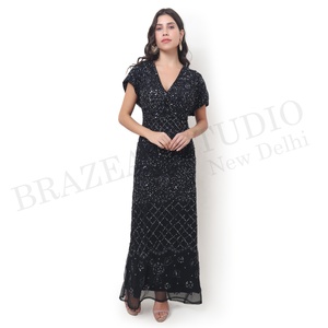 ชุดเดรสปาร์ตี้ปักลายสำหรับผู้หญิงชุดเดรสงานปาร์ตี้สำหรับใส่ตอนเย็นออกแบบโลโก้ได้ตามต้องการ - Product Image 1