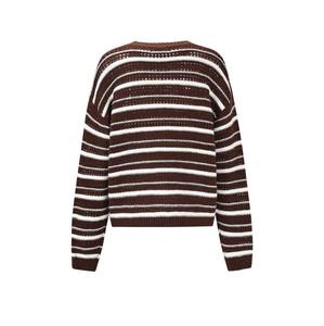 Suéter Cardigan Personalizado con Cuello Redondo y Mangas a Rayas, Transpirable, para Hombre, Estilo Universitario y Casual - Product Image 3