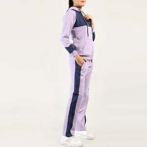 ชุดวอร์มผู้หญิงสไตล์สตรีทแวร์ ผ้าฝ้าย 100% ชุดฮู้ดผ้าฟลีซ ใส่ได้ทุกวัน รับผลิตแบบ OEM/ODM ขายส่ง ชุดแฟชั่น - Product Image 2