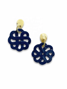 Pendientes Redondos de Cuerno de Búfalo Hechos a Mano DTJ para Niños, Estilo Moderno, Acabado Lacado, Ecológicos, 40 mm, Excelente Relación Calidad-Precio, Regalo al por Mayor - Product Image 2