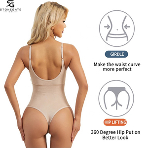 Low MOQ <b>Women's</b> Plus Size Seamless Body Shaper with Breathable Spandex Fabric High Waist Control and Custom Branding Supplier - Product Image 5
