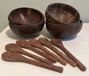 Tazones de Bambú 100% Naturales, Color Marrón, Ecológicos, Juego de Servir Hecho a Mano en Ben Tre, Vietnam, VIET DELTA - Product Image 1