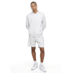 Nueva Llegada al Mejor Precio, Sudadera con Capucha y Cierre Completo de Diseño Único, Cómoda y Ligera, Corte Básico Regular, y Conjunto de Pantalones Cortos de Corte Relajado - Product Image 1