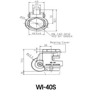 Wooil WI-40 Light Duty Wheel Master 100kg Capacité 8pcs Roulettes - Product Image 1