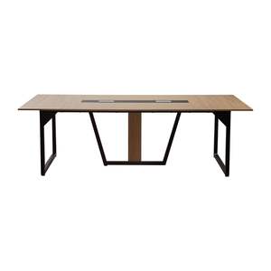 Mesa de Reuniones Rectangular Moderna de 8 Pies para Oficina, Mesa de Seminario para 10 Personas, Patas de Metal, Mesa Grande para Sala de Juntas, Fácil de Ensamblar - Product Image 1