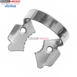 Pinza de dique de goma endodóntica, instrumento dental manual para aislamiento dental y tratamiento de conducto radicular, acero inoxidable alemán - Product Image 5