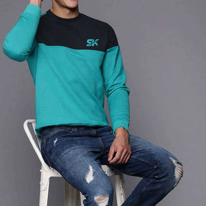 New Arrival Custom Design Men Split Color <b>Plain</b> <b>Sweatshirts</b> Factory Direct Sale Men Split Color <b>Plain</b> <b>Sweatshirts</b> In Wholesale - Product Image 1