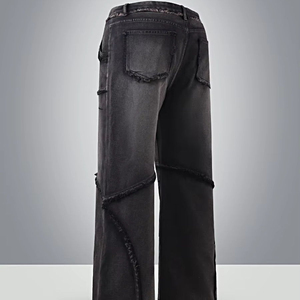 Jeans Casuales de Mezclilla para Hombre con Logotipo Personalizado, Pantalones Holgados de Mezclilla, Pantalones de Pierna Ancha, Jeans de Mezclilla de Alta Calidad con MOQ Bajo - Product Image 6