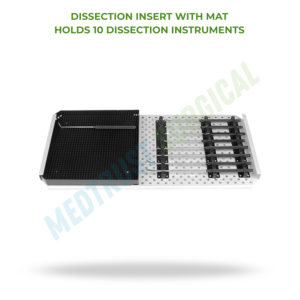 Inserto para Disecación con Tapete para 10 Instrumentos, Bandeja para Instrumentos Quirúrgicos, Organizador de Esterilización para Neurocirugía y Columna Vertebral - Product Image 2