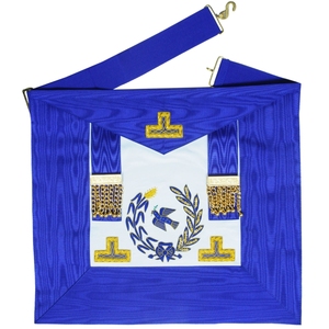 Delantal Masónico Azul Rey Bordado Past Master - Product Image 5
