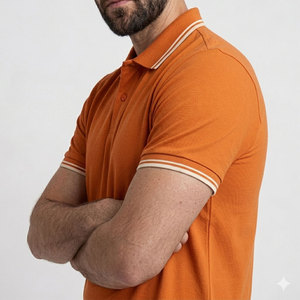Polo Ringer Homme à Coutures Durables, Manches Courtes, Col en Maille Côtelée, Respirant, Décontracté, pour le Golf, Qualité Supérieure, Service OEM - Product Image 6