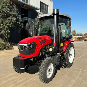 TDER 4WD agricultor tração agrícola pequena economia agrícola 60hp 4x4 mini trator agrícola com cabine