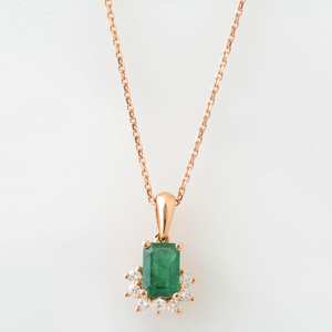 สร้อยคอหยกโคลอมเบียแท้ รับรองคุณภาพ สีเขียวแบบกลุ่ม เงินแท้ 925 ชุบทอง 14K เครื่องประดับชั้นดี - Product Image 6