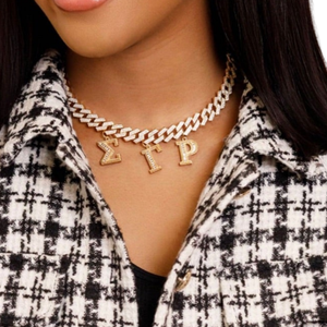 Sigma Gamma Rho Cuban Link <b>Necklace</b> Gold Chain Women Greek Letter Pendant <b>Statement</b> Jewelry Stylish - Product Image 4