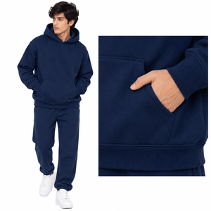 Sweat à capuche classique pour homme avec cordon de serrage réglable, poche kangourou avant, manches longues et poignets côtelés - Product Image 6