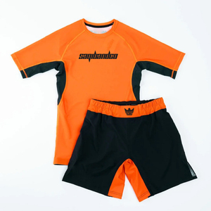 Saqbandco Rashguard Orange Mixte Arts Martiaux Unisexe à Séchage Rapide Manches Courtes pour Adultes - Product Image 5