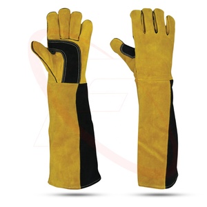 Vente en gros de gants en cuir de vachette fendu, gant de soudage MIG résistant à la chaleur de qualité supérieure, gants en cuir du Pakistan - Product Image 1
