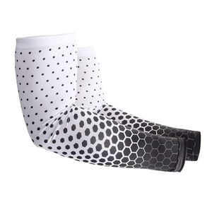 Manchons de cyclisme pour femmes, bleu marine, protection anti-UV, respirants, 100 % polyester, teint uni, taille adulte - Product Image 4