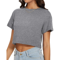 Camiseta Corta Oversize para Mujer, de Algodón Jersey, Sin Mangas, Lisa, con Logotipo Personalizado, Top de Verano, Corte Cuadrado, Promocional, 180g, Cuello de Seda
