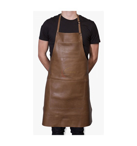 Delantal de PU Impermeable para Salón, Jardín, Barbacoa, Cafetería, Camarero, Delantal de Trabajo con Bolsillo Grande Extraíble, Delantal con Logotipo Personalizado - Product Image 6