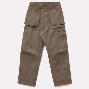 Wholesale Men's Relax Fit Canvas Wide Leg Cargo <b>Pants</b> 6 Pocket Jogger Elastic Waist Flat Front OEM Service Casual Summer Wear - Product Image 1