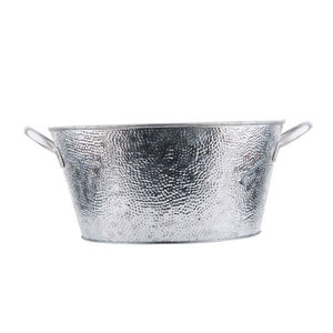 Cubeta Redonda de Acero Galvanizado de Alta Calidad para Bebidas, Enfriador de Hielo, Enfriador de Bebidas Metálico para Vino, Cerveza y Refrescos, para Fiestas en Interiores y Exteriores - Product Image 1