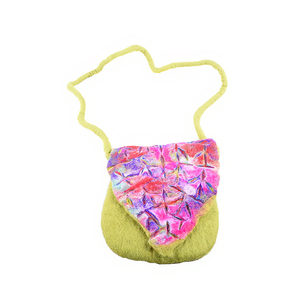 Tie-Dye Leaf Stripe Felt <b>Drawstring</b> <b>Backpack</b> Unique Style for Your Adventures - Product Image 2