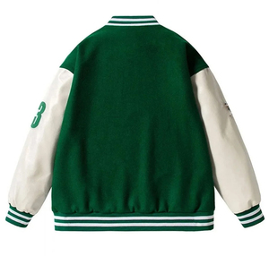 Chaqueta Varsity para Hombre, Transpirable, Sólida, Grosor Estándar, Ligera, Informal, con Logotipo Personalizado, Proveedor OEM, Venta al Por Mayor - Product Image 3