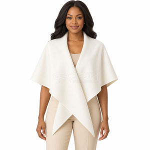Cosh International Sorority Sisterhood Nouveau design personnalisé pour femme, poncho-couverture à carreaux, style manteau ouvert sur le devant - Product Image 3