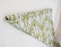 Serviettes en coton lin blanc et vert carré moderne imprimé décoration de Table accessoires en tissu pour cuisine salle à manger