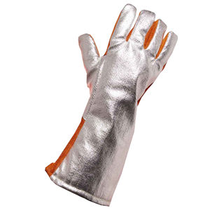 Guantes Profesionales de Bombero de Cuero Vacuno Resistentes al Calor y al Fuego, Dedos Completos, Talla Grande para Uso Seguro, Servicio OEM - Product Image 2