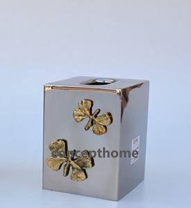 Porte-serviettes de luxe, article décoratif pour la maison à prix abordable, pour les événements de mariage, boîtes à mouchoirs en métal, vente en gros - Product Image 2