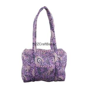 Bolso de Hombro Grande de Algodón Orgánico Hecho a Mano, Estilo Vintage, Multicolor, con Dos Asas y Cierre de Cremallera, para Viajes y Uso Diario, Estilo Rajasthan - Product Image 2