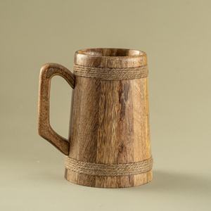 Vente chaude 100% chope à bière étanche avec manche en bois chope en céramique en bois pour restaurant d'hôtel à domicile - Product Image 3