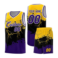 Uniformes de Baloncesto 100% Poliéster Personalizados Unisex, Jersey sin Mangas con Cuello Redondo, Pantalones Cortos de Secado Rápido, Impresión por Sublimación con Efecto 3D para Equipos