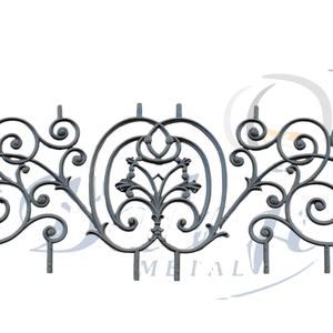 Barandilla de Balcón de Lujo, Moderna y Duradera, de Hierro Fundido Negro Diamante, sin Marco, Acabado Gris Metálico de Alto Brillo, con Acabado de Granallado y Protección UV - Product Image 1