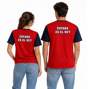 เสื้อยืดแฟนบอลสไตล์สเปนปี 2026 แบบกำหนดเอง เสื้อยืดเชียร์ฟุตบอลสำหรับทุกเพศ ขายส่งแบบ OEM - Product Image 4