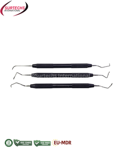 Juego de Escaladores para Implantes Surtechs, 3 Piezas, Acero Inoxidable, Instrumento Manual para el Mantenimiento de Implantes Dentales, Clase II, Quirúrgico Dental - Product Image 4