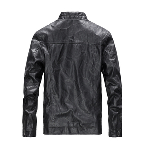 Fall <b>Winter</b> Men's Genuine <b>Leather</b> <b>Jacket</b>-Best Quality Breathable Eco-Friendly Anti-Bacterial Front Logo - Product Image 5