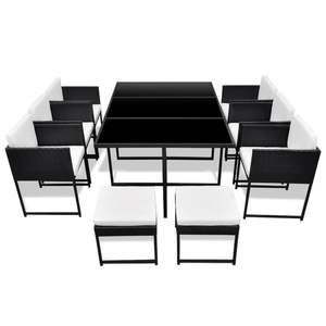Juego de Comedor Negro para Exteriores, Muebles de Calidad para Entretenimiento en el Jardín - Product Image 3
