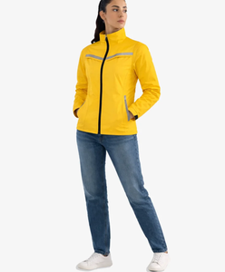 <b>Women</b> Winter Woven Hard Shell <b>Bomber</b> <b>Jacket</b> <b>Lightweight</b> Waterproof Windproof Zipper Closure Reflective Panel for Commuting - Product Image 3