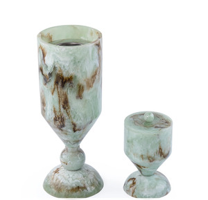 All season Swirled Resin Bakhoor burner set <b>Oud</b> holder fragrance Metal insert <b>diffuser</b> Aromatherapy Mubakhar burner Set - Product Image 3