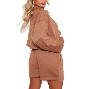 Femmes Logo personnalisé surdimensionné pull hauts 2025 à manches longues quart fermeture éclair sweats à capuche contraste couleur culture décontracté hiver - Product Image 5