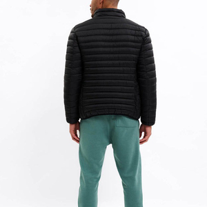 Custom Men's Winter Bubble Puffer Jacket Coated High Street with Zipper Camouflage Pattern Front Logo Outdoor Casual Wear - Product Image 3