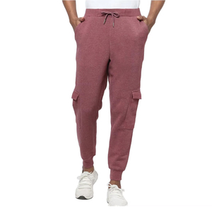 Pantalon de jogging décontracté en coton pour homme, taille élastique avec cordon de serrage, poches latérales, tricoté mi-lourd, idéal pour l'automne - Product Image 4