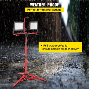 Dual-Head 10000 Lumen <b>LED</b> <b>Work</b> <b>Light</b> with Adjustable 27.6\" 68.1\" Foldable Tripod Stand 2PCS <b>LED</b> <b>Work</b> <b>Light</b> with Stand - Product Image 3