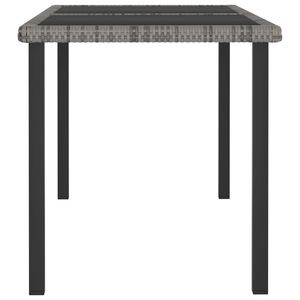 Set da pranzo da 5 pezzi in Poly Rattan in grigio per mobili da esterno - Product Image 5